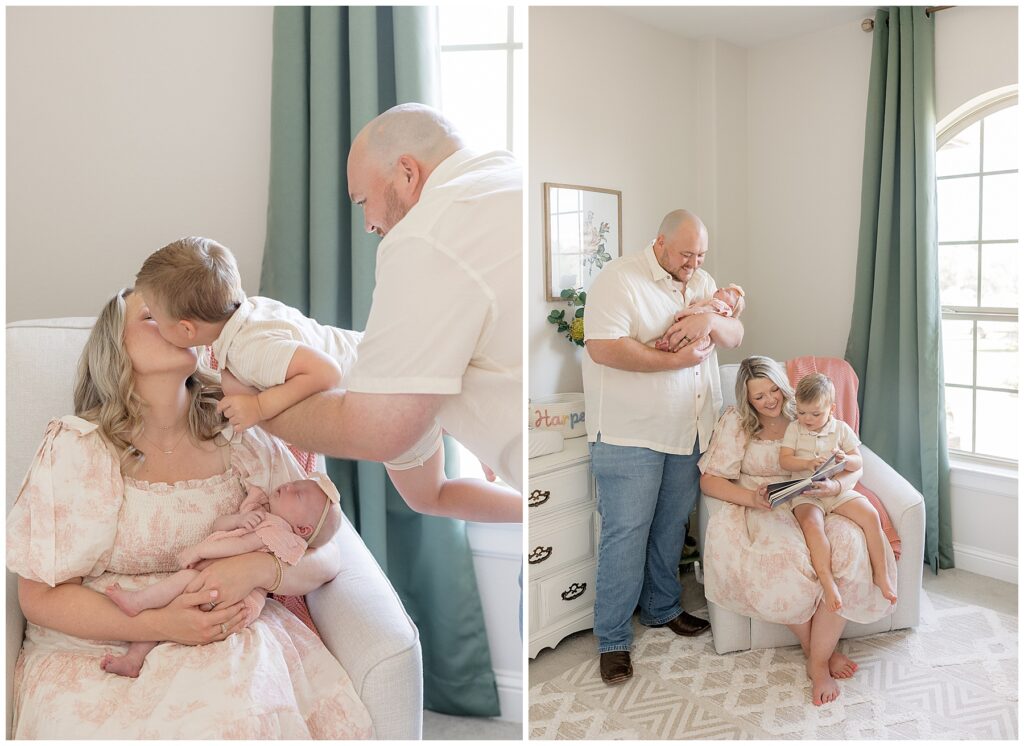 "Newborn baby sleeping peacefully on a soft white blanket."
Jordan Rivera Photography lifestyle newborn session in Houston home, capturing parents cuddling their baby in natural light."

"Authentic family moments during an in-home newborn lifestyle session by Jordan Rivera Photography in Houston."

"New parents lovingly holding their newborn in cozy home setting, photographed by Jordan Rivera Photography."

"Candid Houston lifestyle newborn photography by Jordan Rivera Photography, showing family connection and warmth."

"Natural light lifestyle newborn portraits by Jordan Rivera Photography, capturing intimate family moments at home in Houston."
"Close-up of a swaddled newborn baby with eyes closed."

"Newborn lying in a wicker basket with a knitted blanket."

"Baby girl wearing a pink headband, sleeping on her stomach."

"Father holding newborn gently against his chest."

"Newborn twins wrapped in matching blankets, sleeping side by side."

"Black and white photo of a newborn holding a parent's finger."

"Newborn baby yawning while lying in a cozy, neutral-toned setting."
"Big brother gently kissing newborn sibling on the forehead as parents look on smiling."

"Family of four sitting on a bed, with the big brother holding the newborn baby in his lap."

"Parents cuddling their newborn while big brother sits beside them, smiling at the baby."

"Big brother lying next to his newborn sibling on a cozy blanket during a family photo shoot."

"Mother holding newborn baby while big brother stands beside her with his arm around her shoulder."

"Father cradling newborn in his arms while big brother peeks over to look at the baby."

"Black and white photo of big brother holding newborn, surrounded by loving parents."
